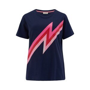 Sugarhill Brighton Shirt 'Maggie Zap! Pink Lightning'  námořnická modř / světle růžová / fuchsiová