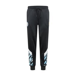 PUMA Sportovní kalhoty  černá / bílá / modrá