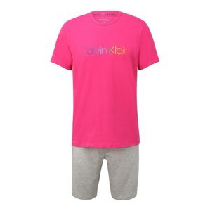 Calvin Klein Underwear Pyžamo krátké  šedý melír / pink / mix barev