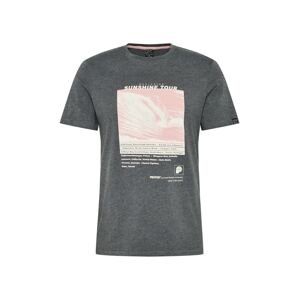 PROTEST Funkční tričko 'BEAT'  tmavě šedá / pastelově růžová / bílá