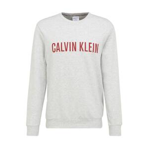 Calvin Klein Mikina  světle šedá / červená