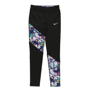 NIKE Sportovní kalhoty  černá / bílá / námořnická modř / světle fialová / mix barev