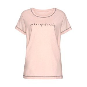 VIVANCE Tričko na spaní  růžová / černá