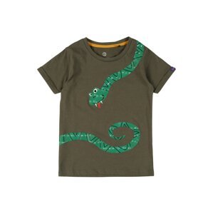 LEMON BERET Tričko  khaki / tmavě zelená