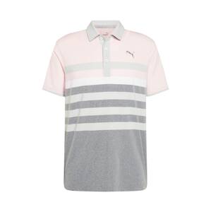 PUMA Funkční tričko 'MATTR One Way'  pastelově růžová / šedý melír / světle šedá