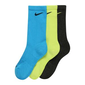 NIKE Sportovní ponožky  černá / tyrkysová / kiwi