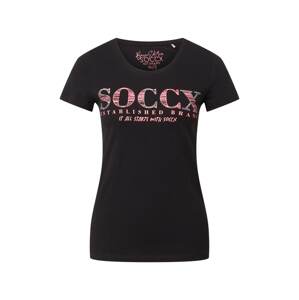 Soccx Tričko  černá / pink