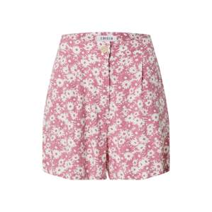 EDITED Kalhoty se sklady v pase 'Lyla' světle růžová / bílá