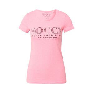 Soccx Shirt  pink / černá / stříbrná
