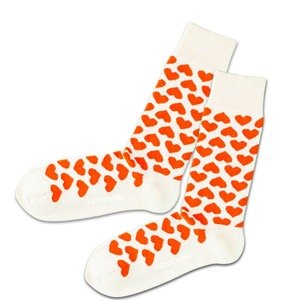 DillySocks Socken 'Love Story'  krémová / oranžová