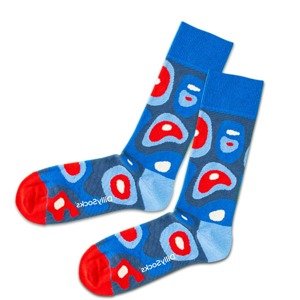 DillySocks Ponožky 'Sky Island'  modrá / světlemodrá / azurová / červená