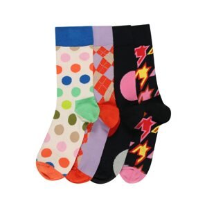Happy Socks Ponožky  černá / mátová / oranžově červená / pink / žlutá