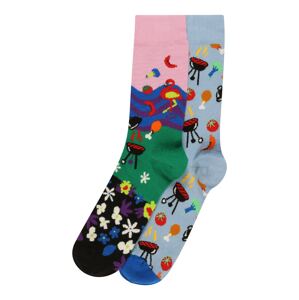Happy Socks Ponožky  trávově zelená / světle růžová / černá / modrá