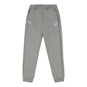 PUMA Sportovní kalhoty 'Neymar Jr.'  šedý melír / bílá / modrá / pink