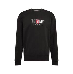 Tommy Jeans Mikina 'Timeless'  černá / bílá / světle červená