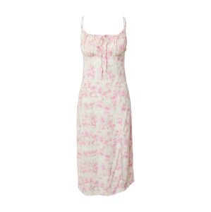 Pimkie Letní šaty 'TRAPEZE'  bílá / pink