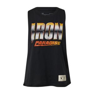 UNDER ARMOUR Sportovní top 'Project Rock Iron'  černá / žlutá / oranžová / šedá