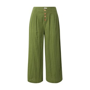 ROXY Kalhoty se sklady v pase 'DREAM STORY'  zelená