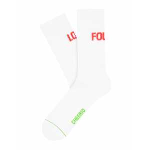 CHEERIO* Socken 'LOST/FOUND'  bílá / červená
