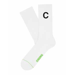 CHEERIO* Ponožky 'ALPHABEST C'  bílá / černá / zelená