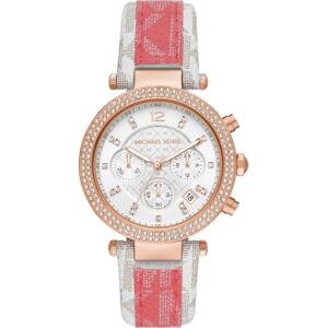 Michael Kors Analogové hodinky  bílá / růžově zlatá / pink