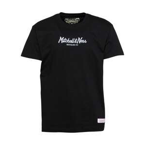 Mitchell & Ness Tričko 'PINSCRIPT'  černá / bílá