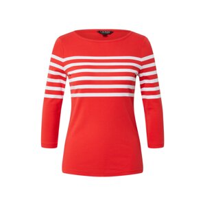 Lauren Ralph Lauren Tričko 'HALIAN'  červená / bílá