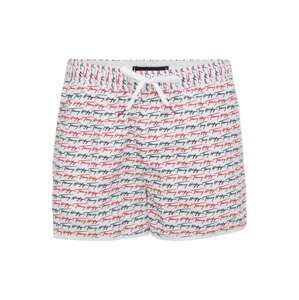 Tommy Hilfiger Underwear Plavecké šortky  bílá / červená / námořnická modř