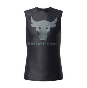 UNDER ARMOUR Funkční tričko 'Project Rock'  černá / šedá