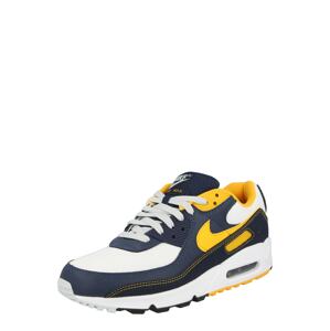 Nike Sportswear Tenisky 'Air Max 90'  bílá / tmavě modrá / zlatě žlutá