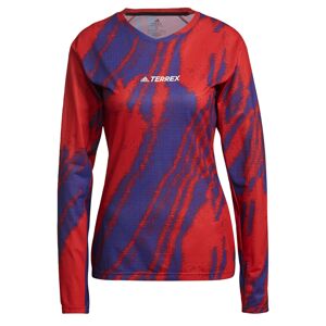 adidas Terrex Funkční tričko  rezavě červená / tmavě fialová / bílá