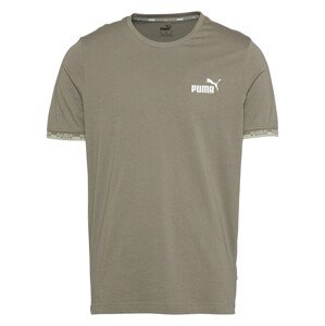 PUMA Funkční tričko 'AMPLIFIED'  olivová / pastelově zelená / bílá