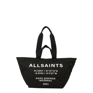 AllSaints Nákupní taška 'Clarendon'  černá / bílá