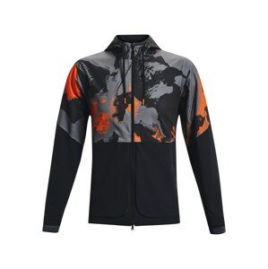 UNDER ARMOUR Sportovní bunda 'Project Rock'  černá / kámen / oranžová