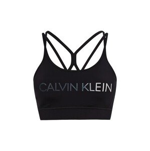 Calvin Klein Performance Sportovní podprsenka  černá / stříbrná