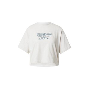 Reebok Classics T-Shirt 'CL PF BIG LOGO TEE'  bílá / stříbrně šedá