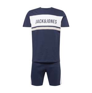JACK & JONES Joggingová souprava  tmavě modrá / bílá