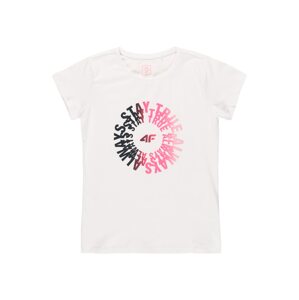 4F Sport-Shirt  bílá / pink / černá