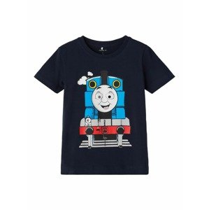 NAME IT Tričko 'Thomas Train'  tmavě modrá / nebeská modř / šedá / červená