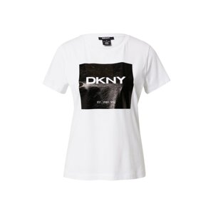 DKNY Tričko  bílá / černá