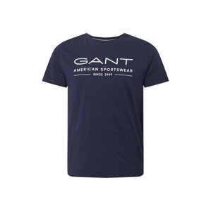 GANT Tričko  námořnická modř / bílá