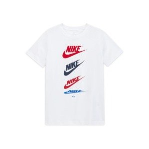 Nike Sportswear Tričko 'Futura Repeat'  pink / modrá / červená / tmavě modrá