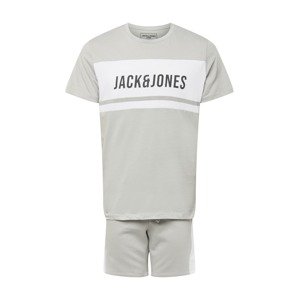JACK & JONES Joggingová souprava  šedý melír / bílá