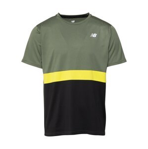new balance Funkční tričko  khaki / černá / žlutá