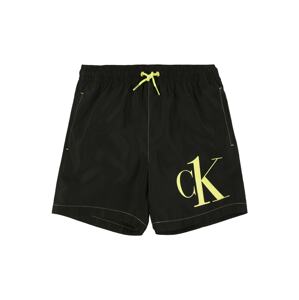 Calvin Klein Swimwear Plavecké šortky  černá / svítivě žlutá