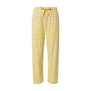 CALIDA Pyžamové kalhoty  žlutá / černá / bílá / champagne