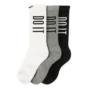 NIKE Sportovní ponožky  bílá / šedá / černá
