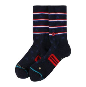 Stance Sportovní ponožky 'INDEPENDENCE CREW' námořnická modř / světle červená / bílá
