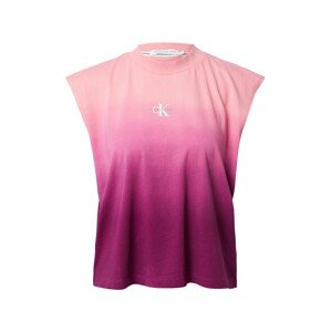Calvin Klein Jeans Tričko  růžová / fuchsiová / bobule