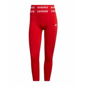 ADIDAS SPORTSWEAR Sportovní kalhoty ohnivá červená / bílá